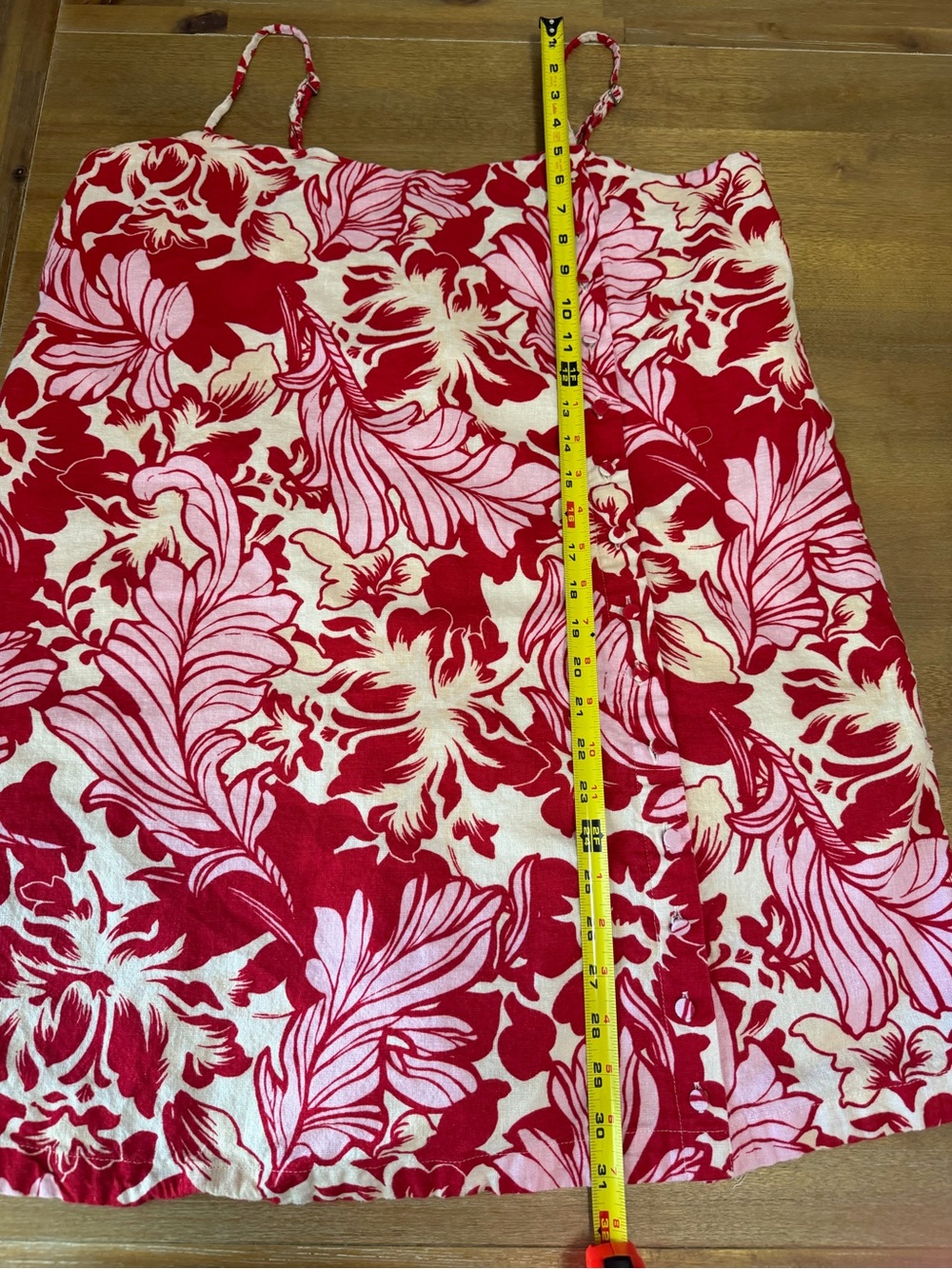 Abercrombie and Fitch Women’s Red and White Linen Blend Skort XLT - Picture 4 of 10